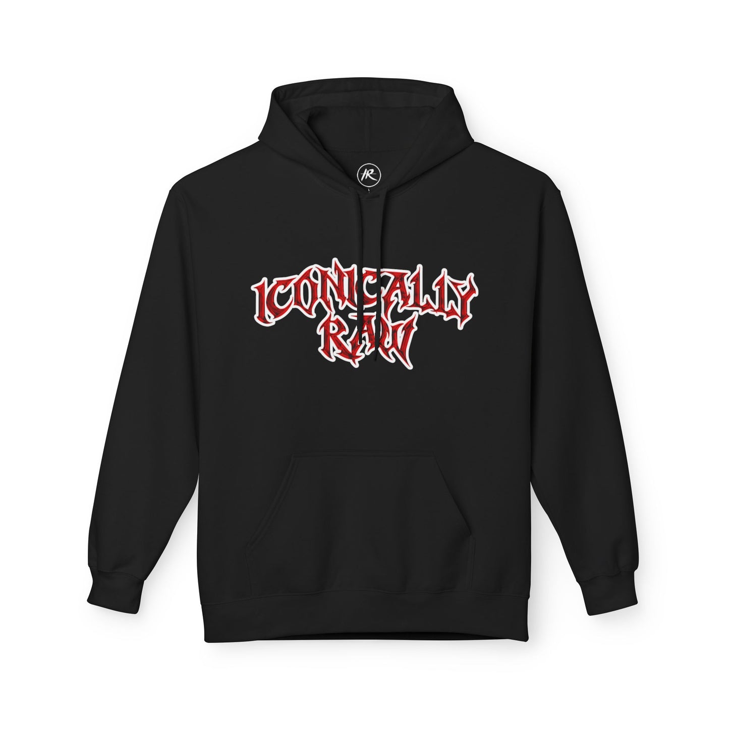 ICONICALLY RAW™ Raw Edition Hoodie – Black/Red