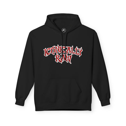 ICONICALLY RAW™ Raw Edition Hoodie – Black/Red