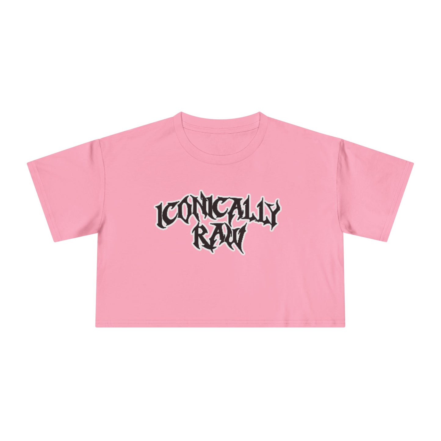 ICONICALLY RAW™ Raw Edition Women’s Crop Tee – Pink