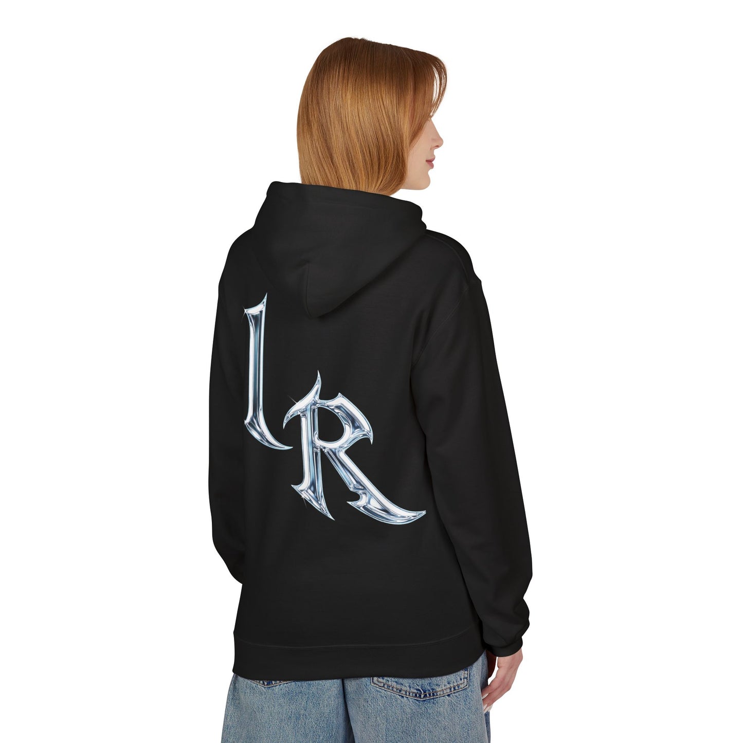 ICONICALLY RAW™ “RAW CHROME” Hoodie – Black/Chrome