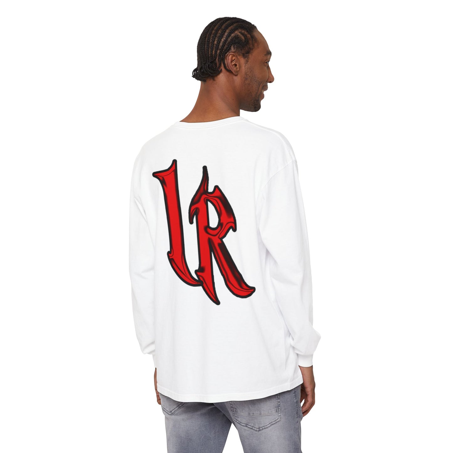 ICONICALLY RAW™ Raw Edition Long Sleeve Tee– White/Red