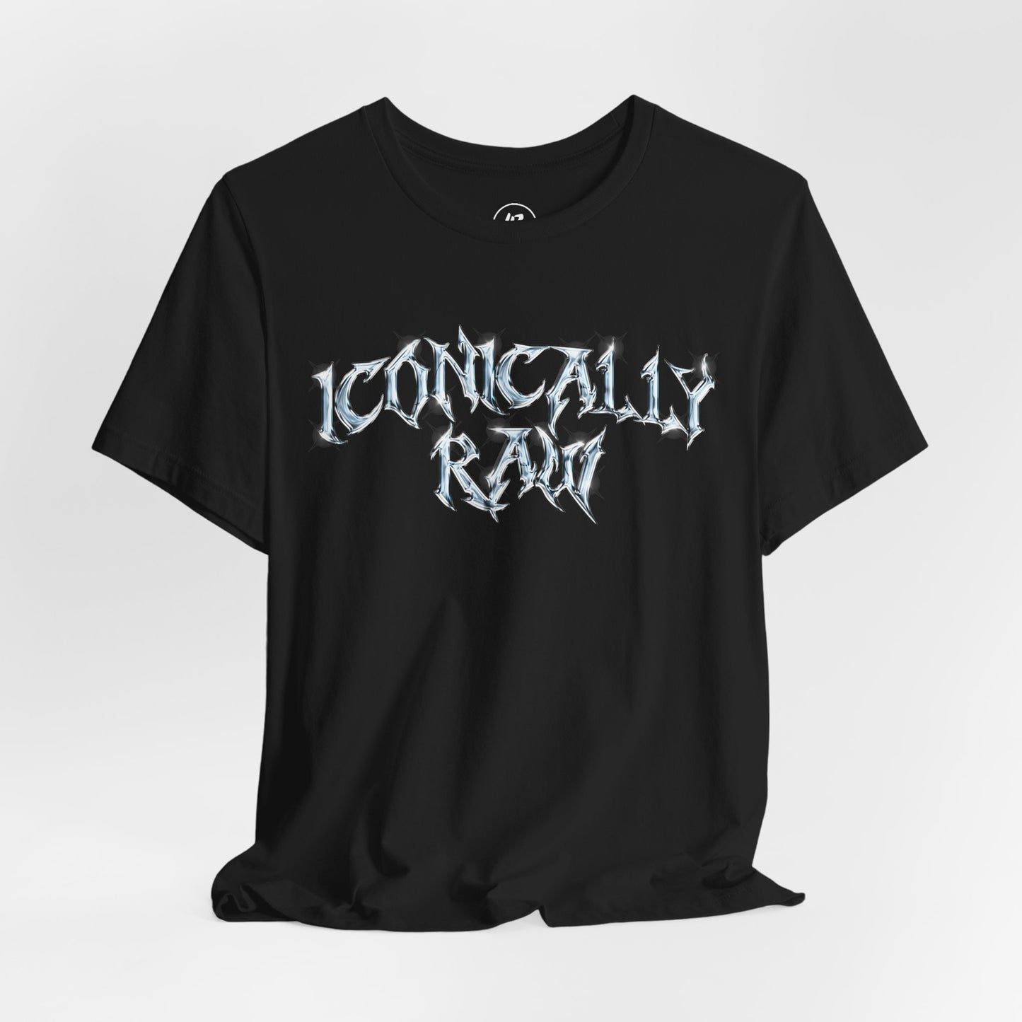 ICONICALLY RAW™ Chrome Edition Crew Neck Women’s Tee – Black