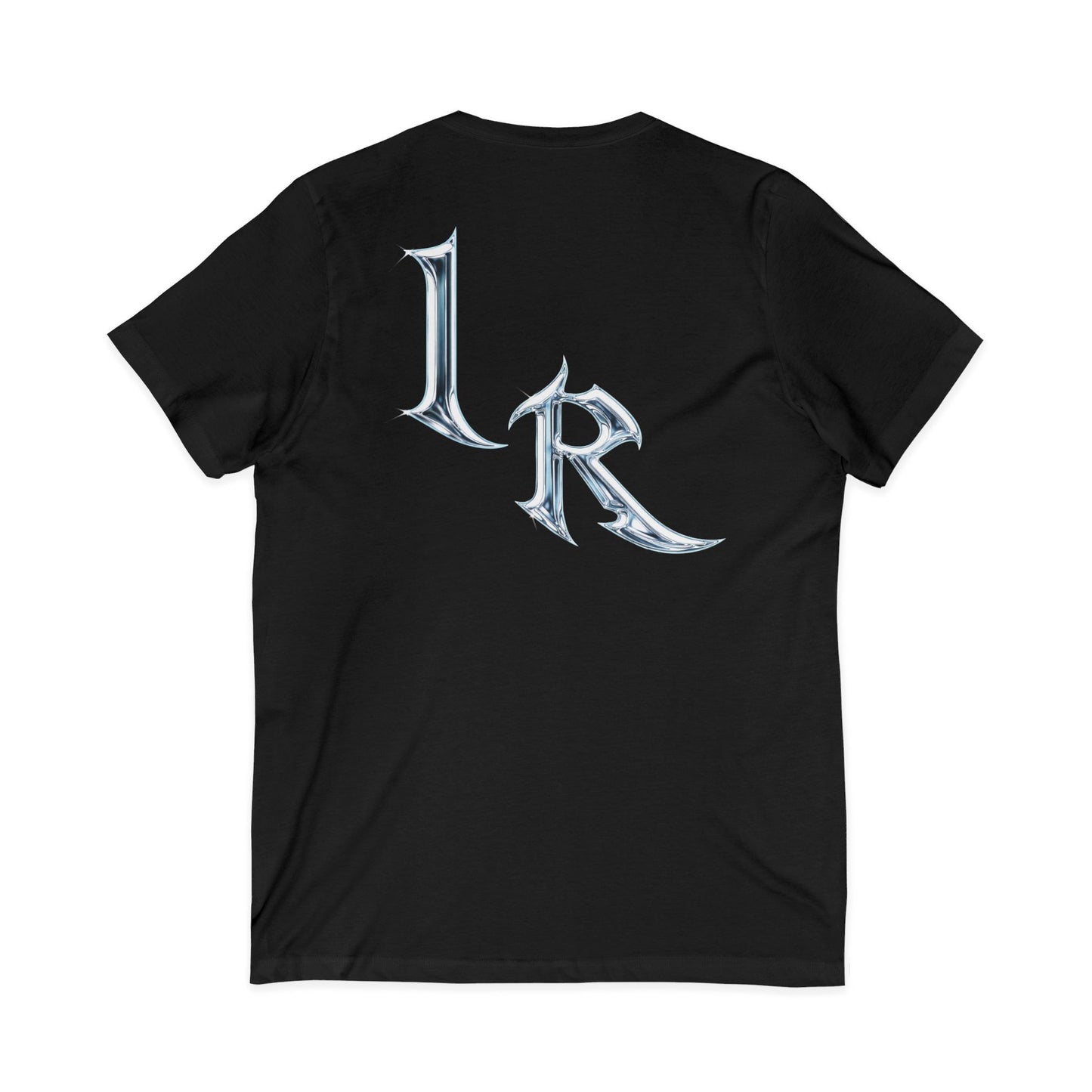ICONICALLY RAW™ Chrome Edition Women’s V-Neck Tee – Black