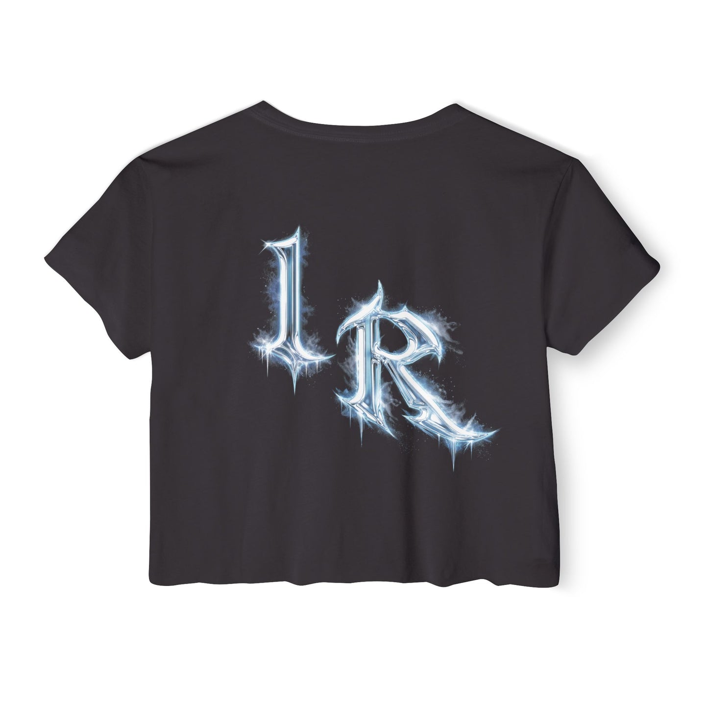 ICONICALLY RAW™ Chrome Edition Women’s Cropped Tee – Black/Icy Chrome