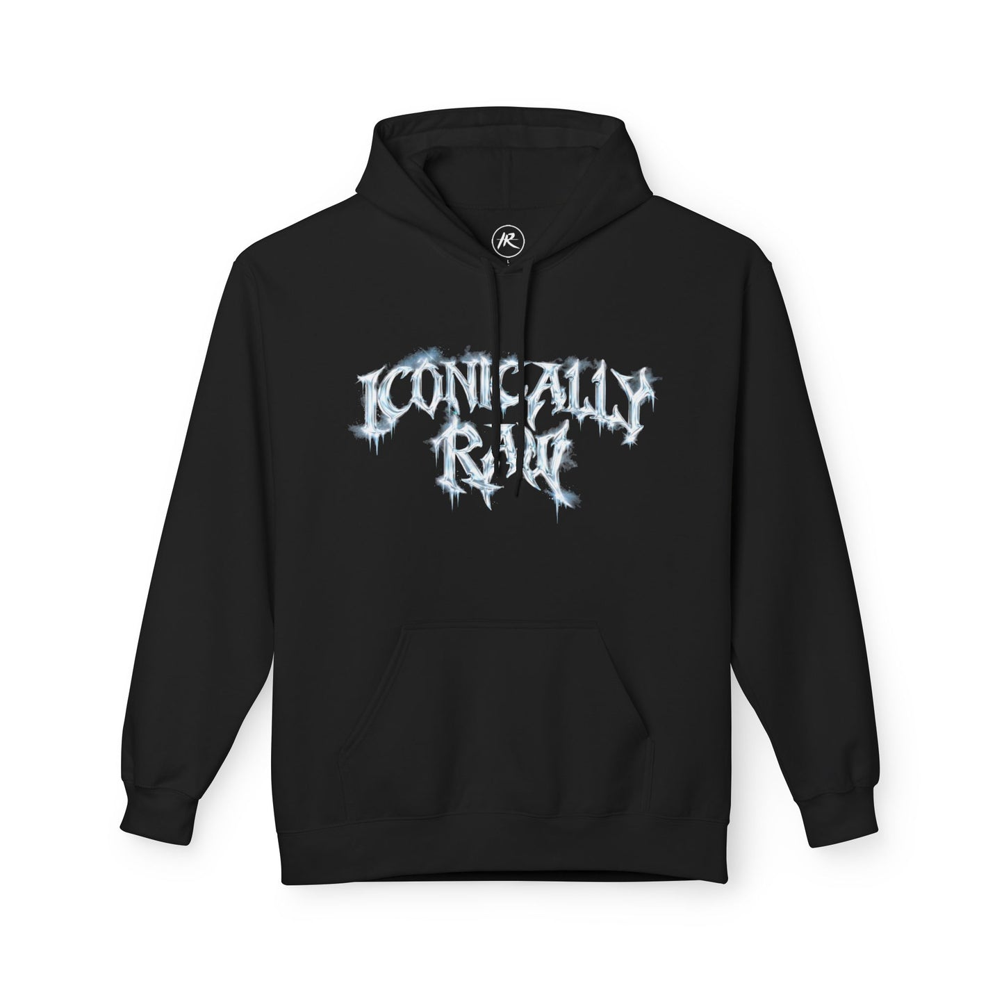 ICONICALLY RAW™ “RAW CHROME” Hoodie – Black/Chrome Icy