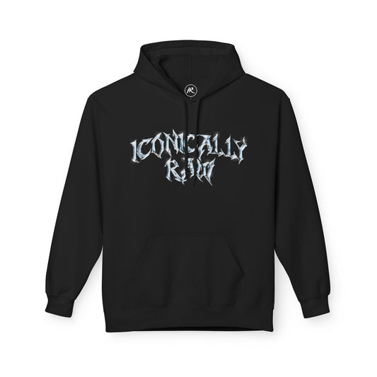 ICONICALLY RAW™ “RAW CHROME” Hoodie – Black/Chrome