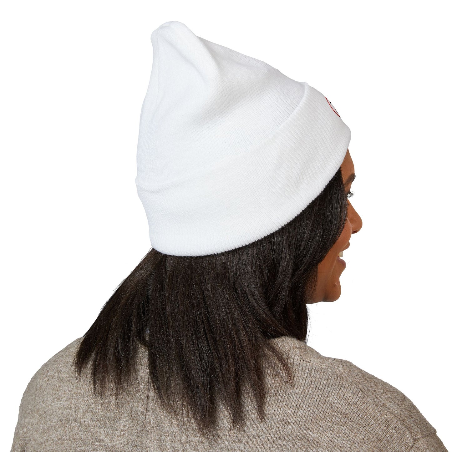ICONICALLY RAW™ Raw Edition Beanie – White/Red
