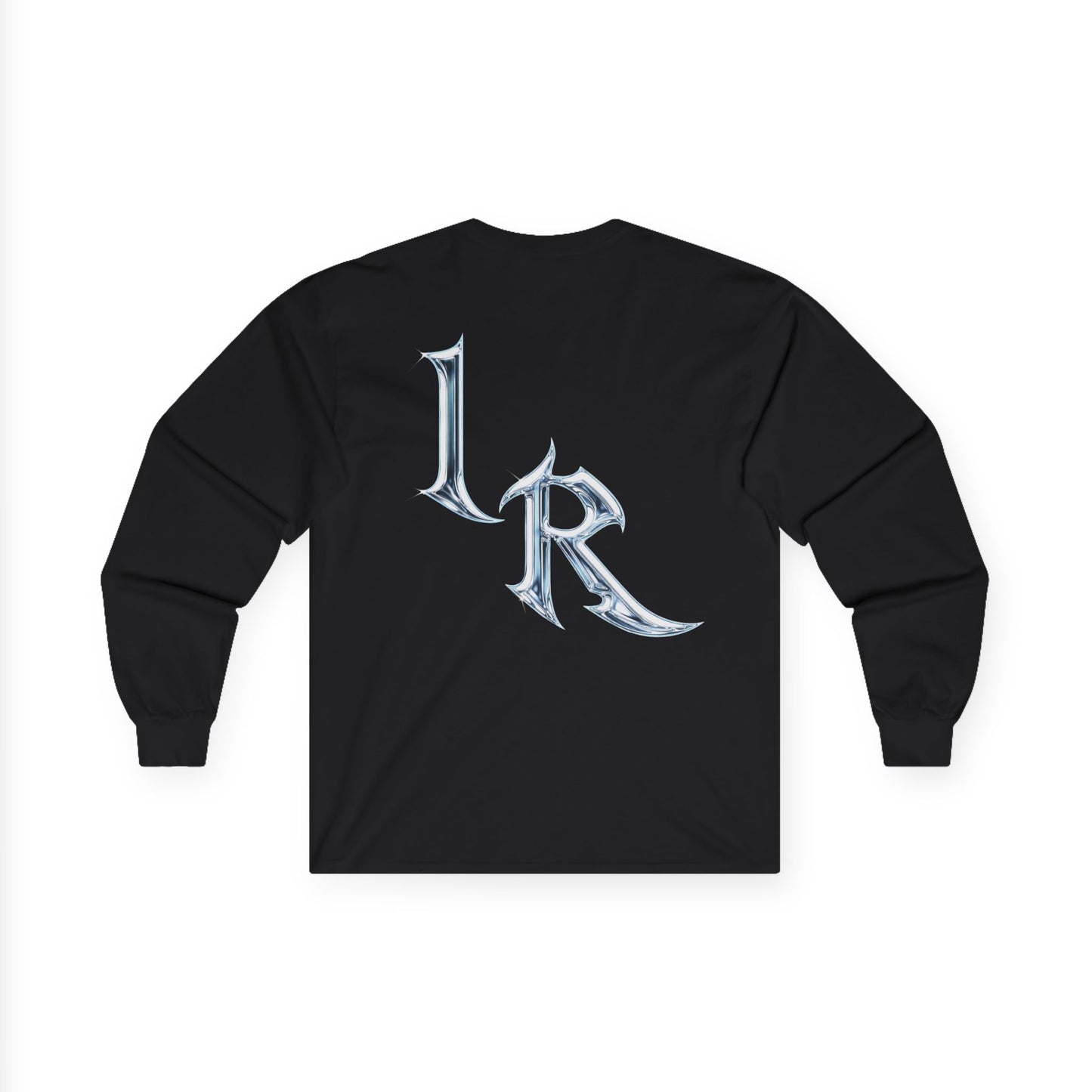 ICONICALLY RAW™ “RAW CHROME” Long Sleeve Tee – Black/Chrome
