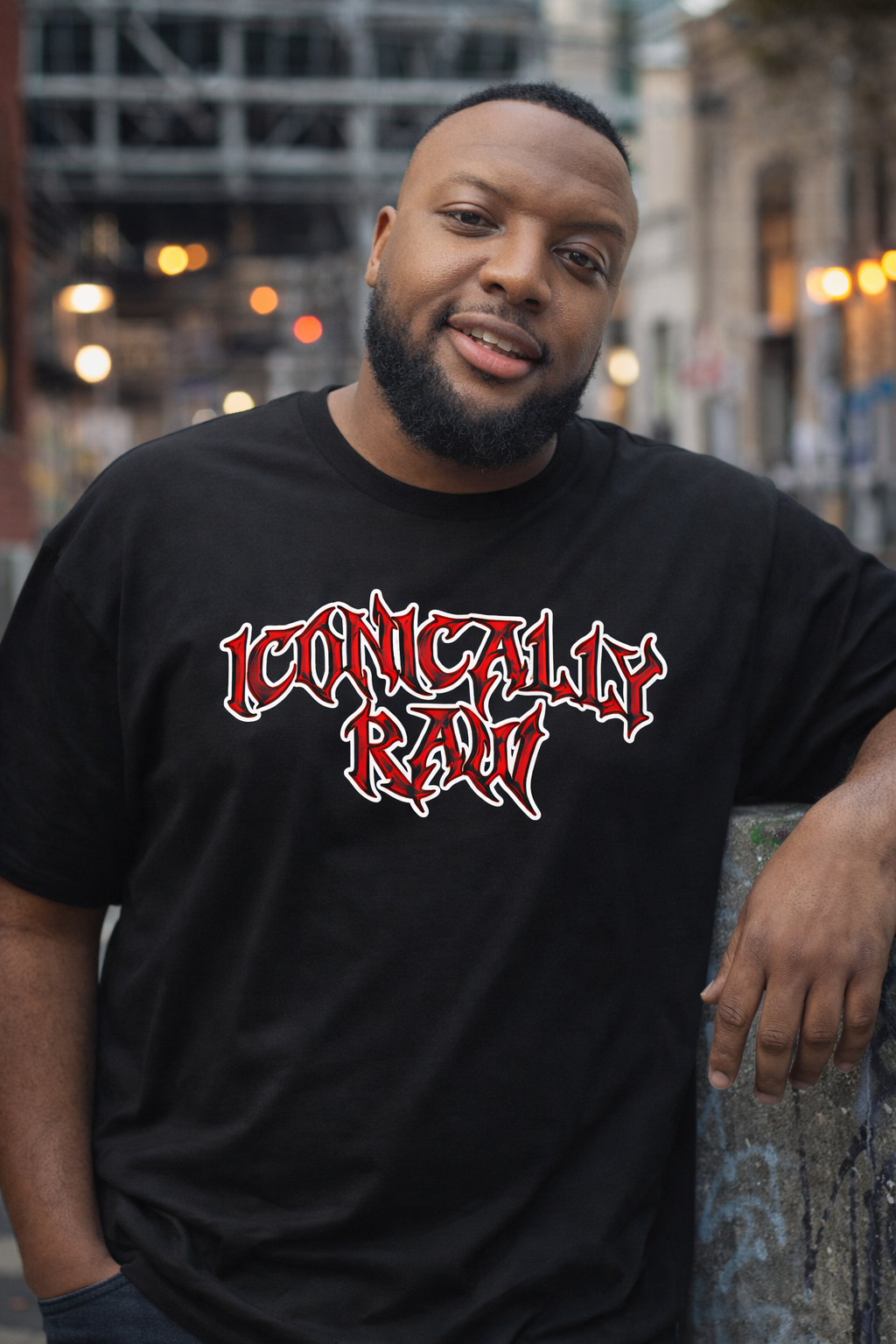 ICONICALLY RAW™ Raw Edition Tee – Black/Red