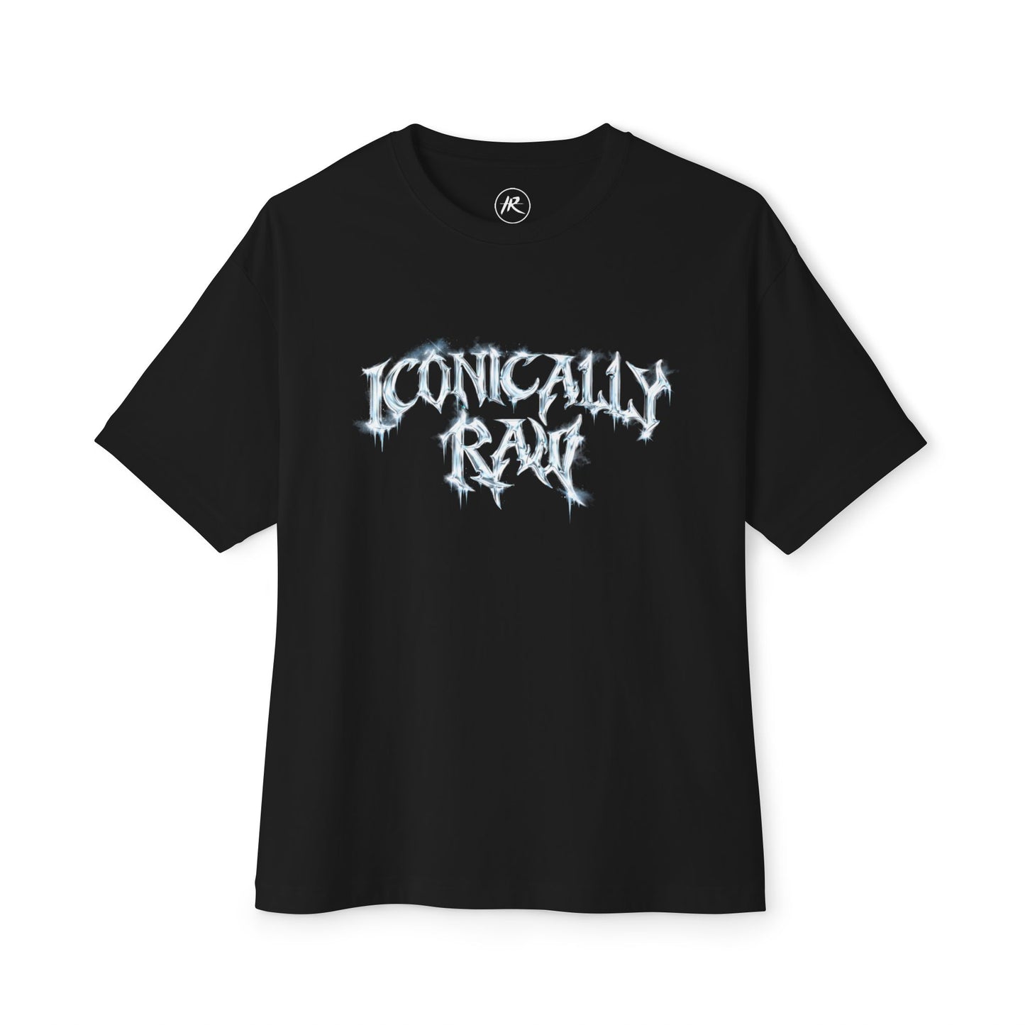 ICONICALLY RAW™ “RAW CHROME” Men’s Tee- Black/Chrome Icy