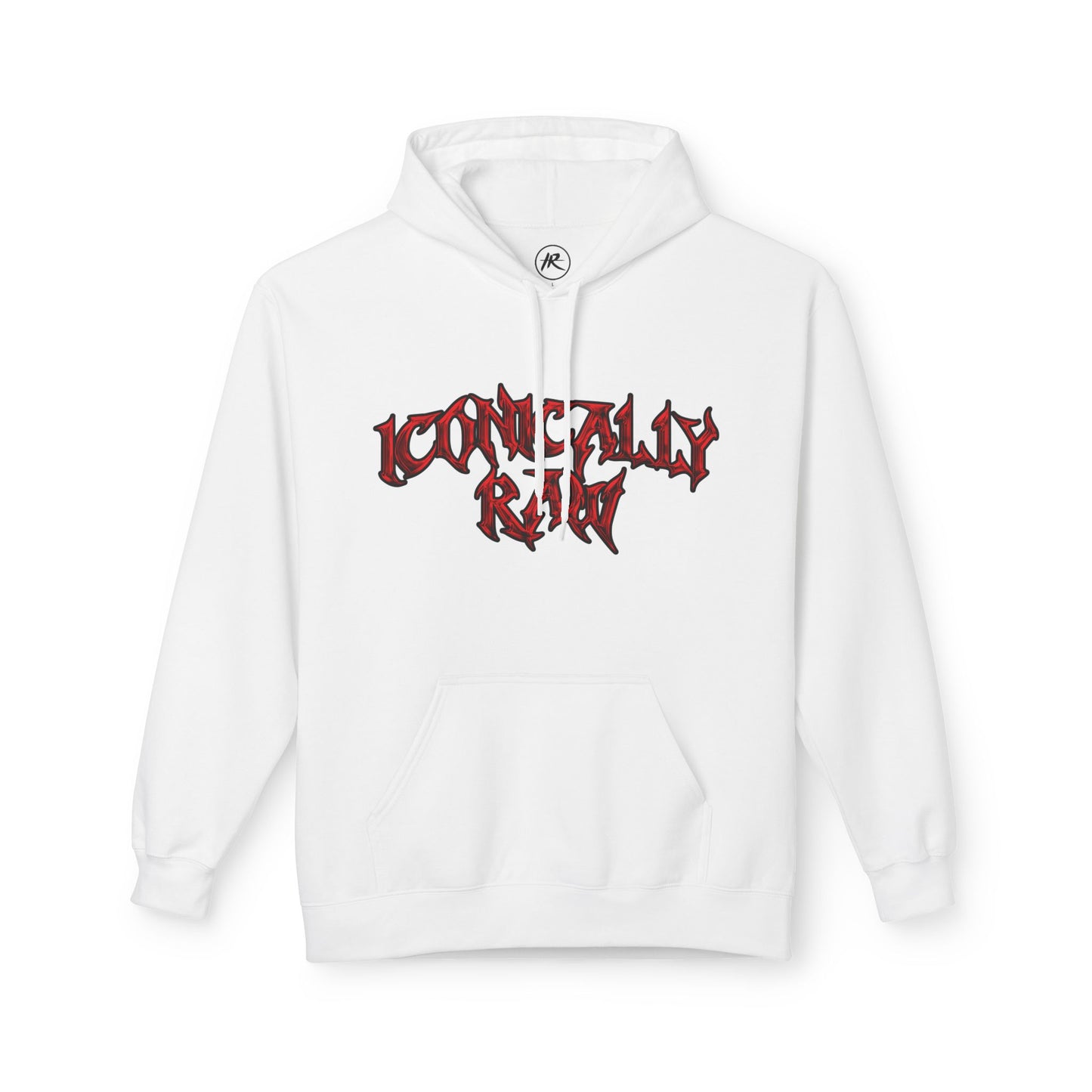 ICONICALLY RAW™ Raw Edition Hoodie – White/Red