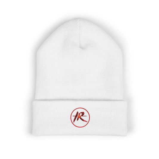 ICONICALLY RAW™ Raw Edition Beanie – White/Red