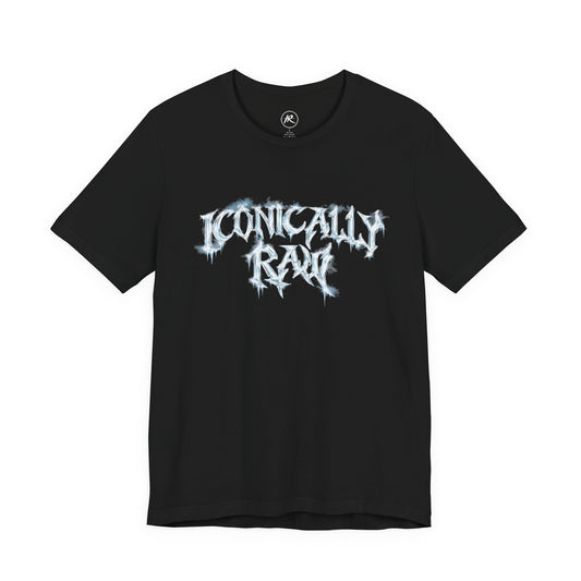 ICONICALLY RAW™ Chrome Edition Crew Neck Women’s Tee – Black/Icy Chrome