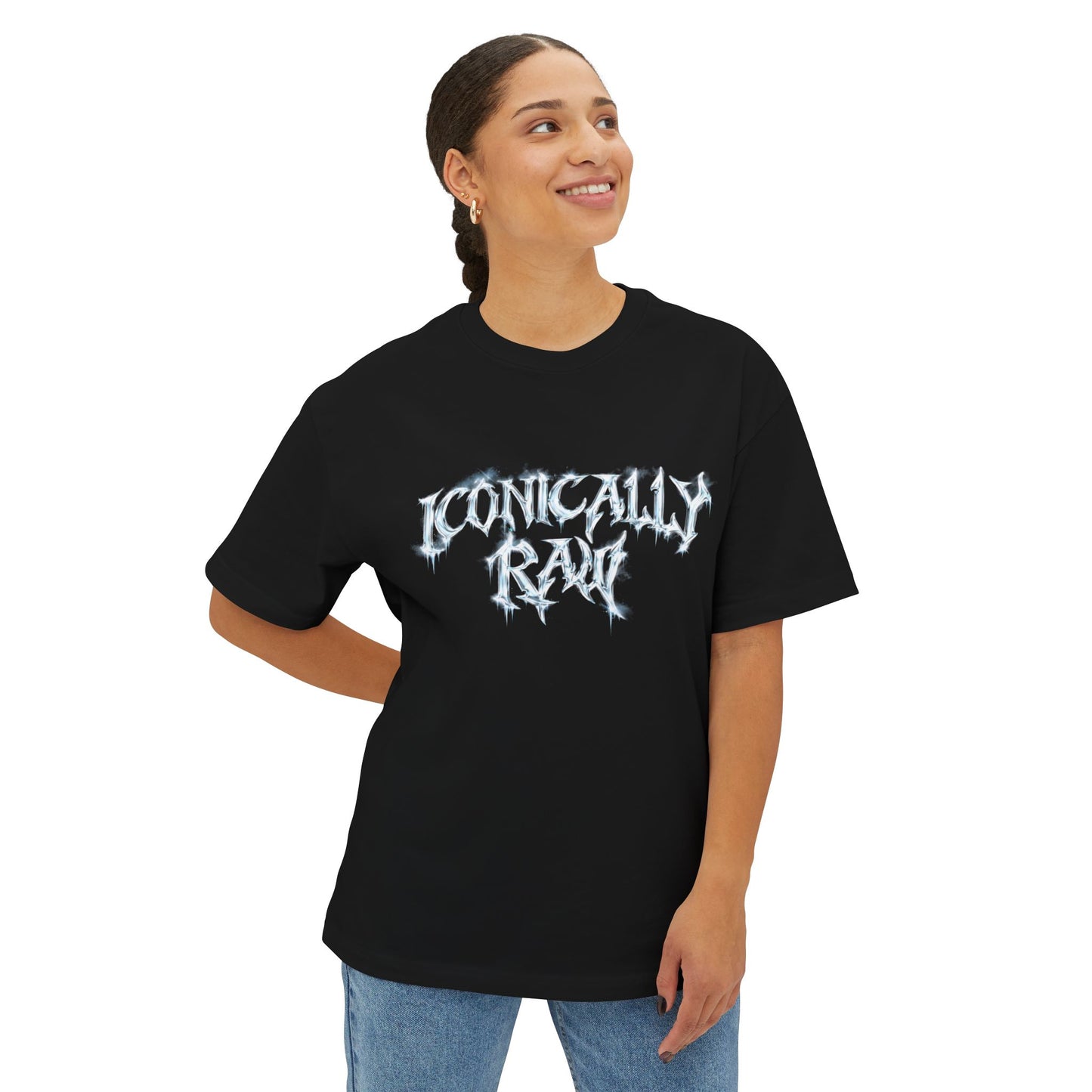 ICONICALLY RAW™ “RAW CHROME” Men’s Tee- Black/Chrome Icy