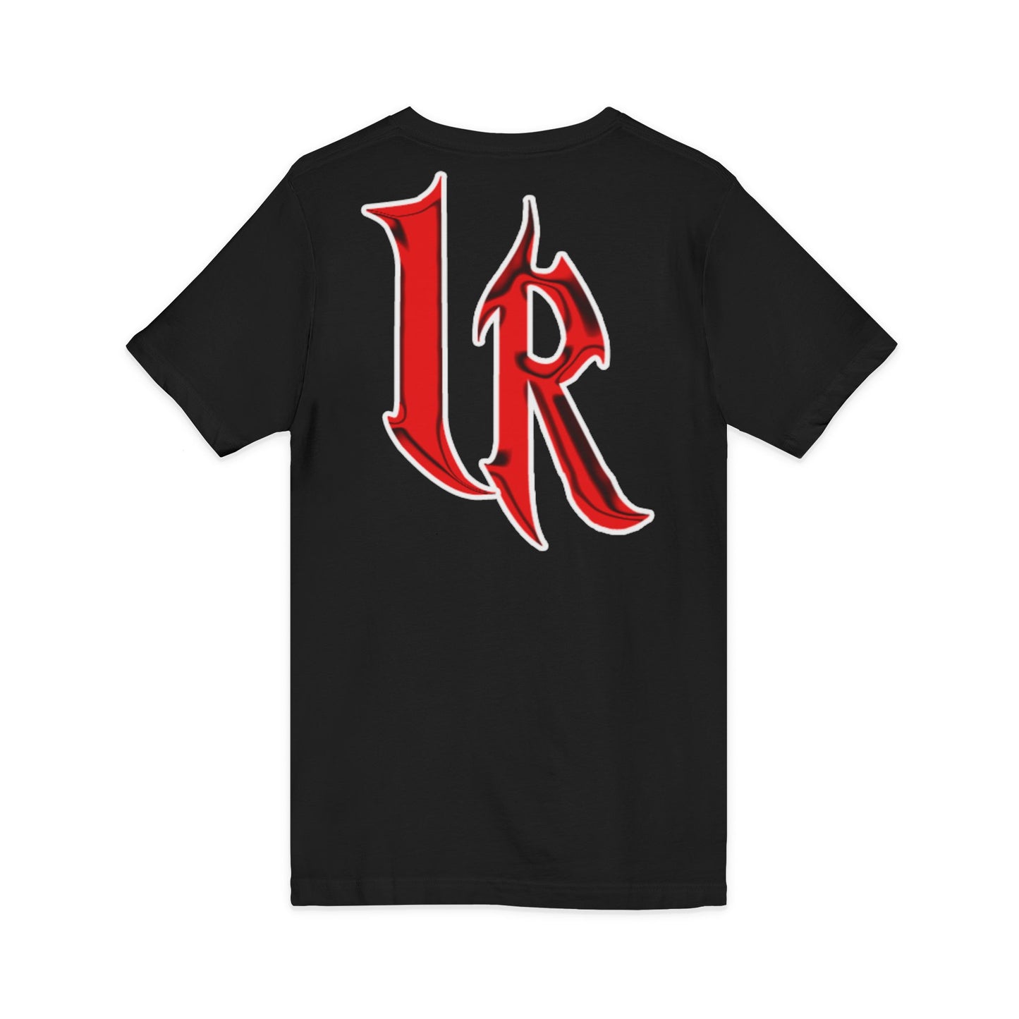 ICONICALLY RAW™ Raw Edition V-Neck Women’s Tee – Black/Red
