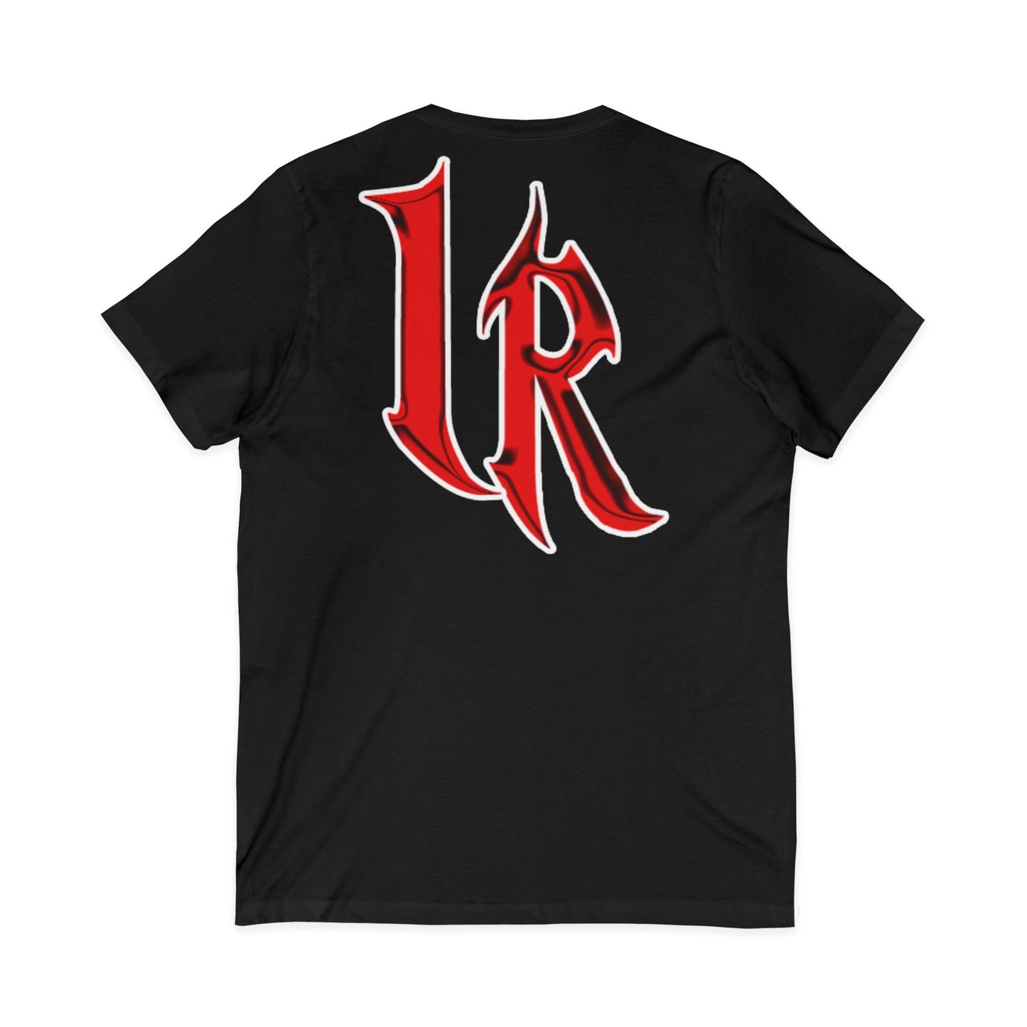ICONICALLY RAW™ Raw Edition V-Neck Women’s Tee – Black/Red