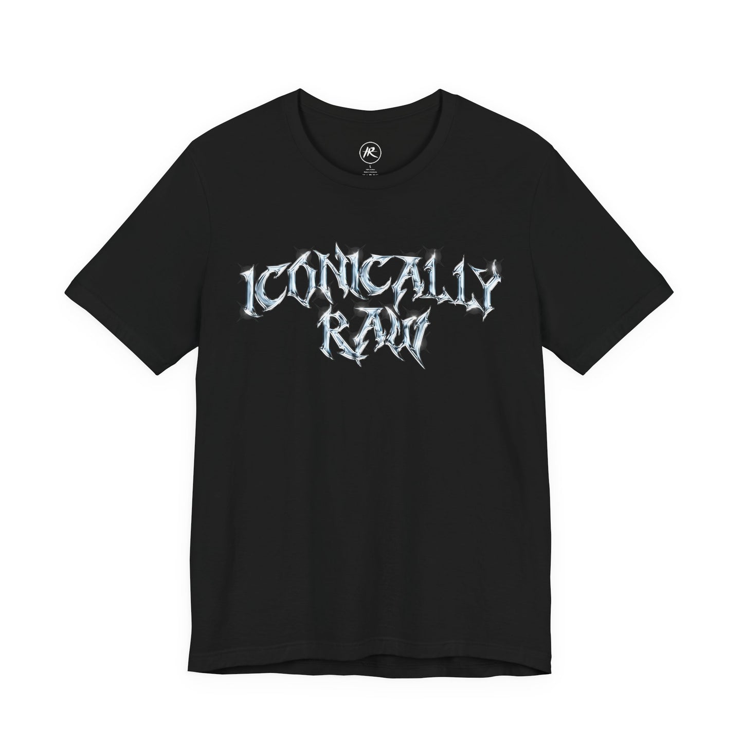 ICONICALLY RAW™ Chrome Edition Crew Neck Women’s Tee – Black