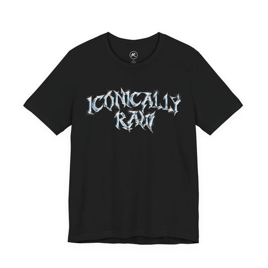 ICONICALLY RAW™ Chrome Edition Crew Neck Women’s Tee – Black