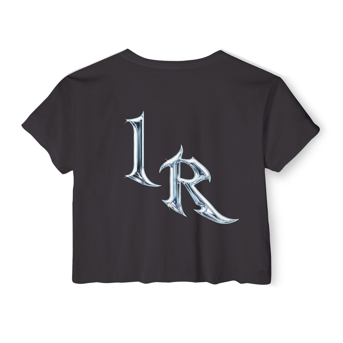 ICONICALLY RAW™ Chrome Edition Women’s Cropped Tee – Black