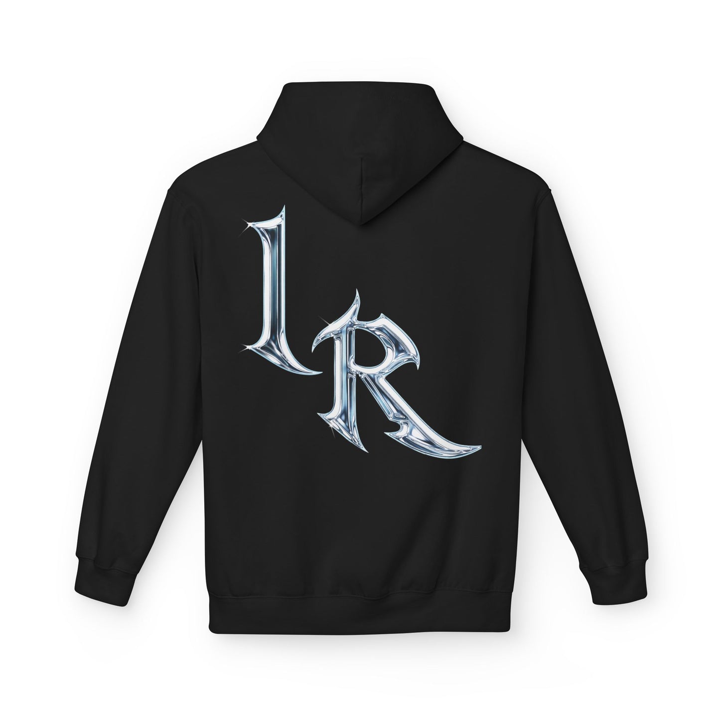 ICONICALLY RAW™ “RAW CHROME” Hoodie – Black/Chrome